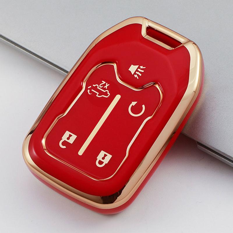 Funda protectora suave de TPU para llave de coche, carcasa protectora Fob de 5/6 botones para Chevrolet 2015 16 Tahoe Silverado Suburban GMC Sierra Acadia Terrain
