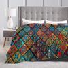 Warm Soft Blankets Girls Boys Airplane Travel Retro Bohemian Woven Pattern   Blanket  For Couch Chair Fashion Sofa Bed Cover