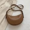 New Summer Soft Leather Shoulder Bag Popular Senior Niche Crossbody Dumpling Bag for Commuting