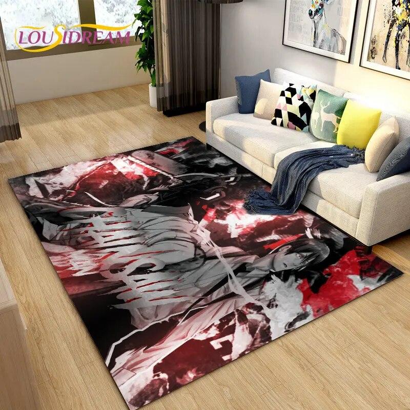 3D Chainsaw Man Anime Denji Cartoon Area Rug,Carpet Rug for Living Room Bedroom Sofa Doormat Decoration, Kids Non-slip Floor Mat