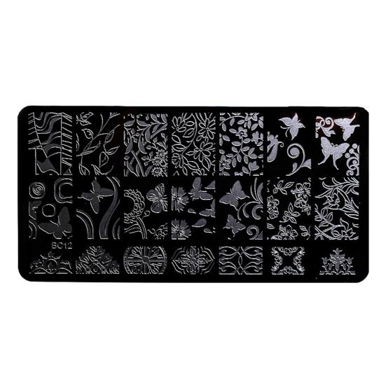 Flower Butterfly Nail Art Stamp Template Image Plate Manicure Accessory