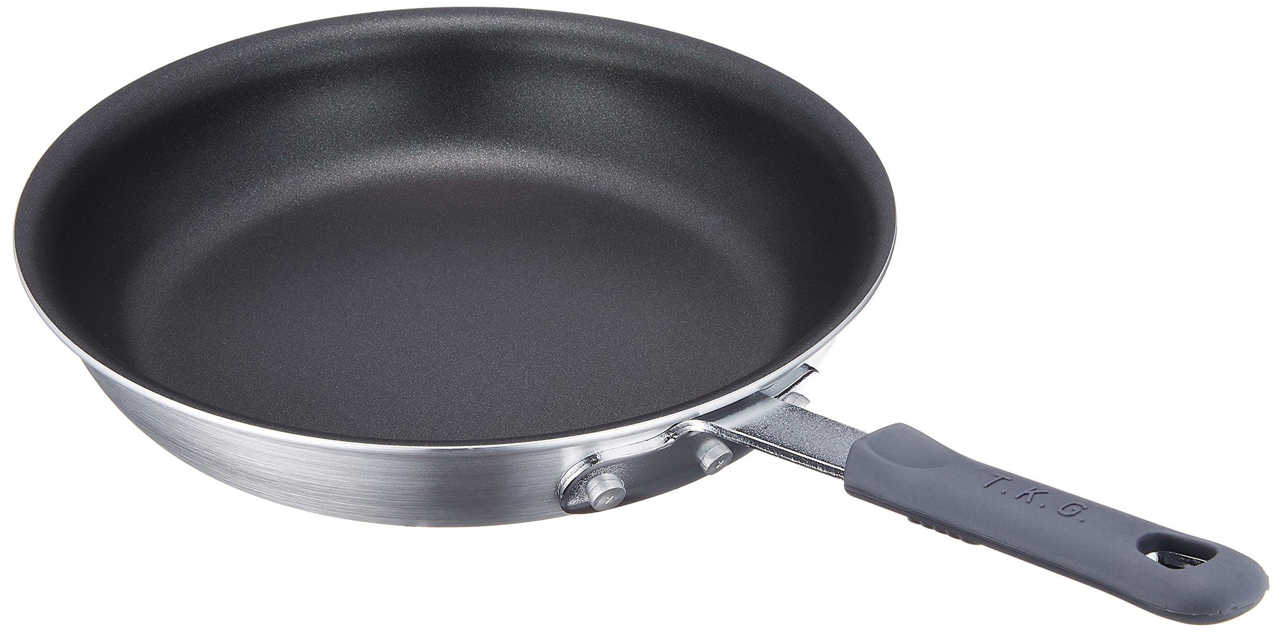

Endo Shoji TKG Frying Thick and Teflon Inner Diameter x Depth 257 x Weight Thickness Commercial AHLM328 Pan, 28cm, Durable, Gas-Stove Only, Non-Stick чёрный