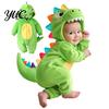 Funny Dragon Onesie Baby Dinosaur Costume, Full Front Zipper Pajamas, Hooded Romper for Boys Animal Jumpsuit Girls, Soft Polar Fleece Outfit Halloween