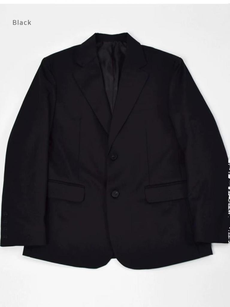 Herren Casual Schwarzes Anzugset - Frühling/Herbst Trendiger Koreanischer Stil Formelle Kleidung