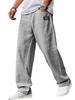 2026 Pantalon Casual Mode pour Homme en Coton et Lin - Fin, Ample, Design Été/Automne avec Logo