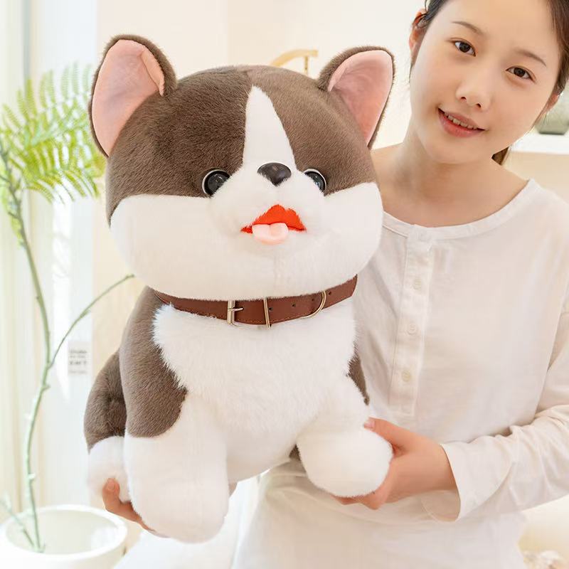 25/35cm Glückshund Puppe Stofftier Plüschtier Handgemachte Puppe Cartoon Anime Niedliches Kissen Kissen Lustiges Kindergeburtstagsgeschenk Puppe
