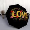 1pc Love Flowers Automatic Umbrella | Portable Foldable 8-Rib Manual Open, Cute Birthday & Holiday Gift for Outdoor yy260107124