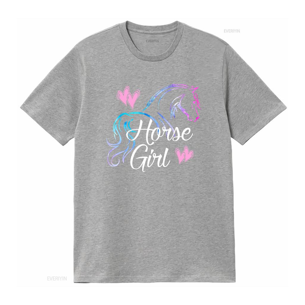 HORSE GIRL T Shirt Love Horses Riding Rider Women  vintage Washed Top For Everyday Wear fashion Slightly Unisex Versatile