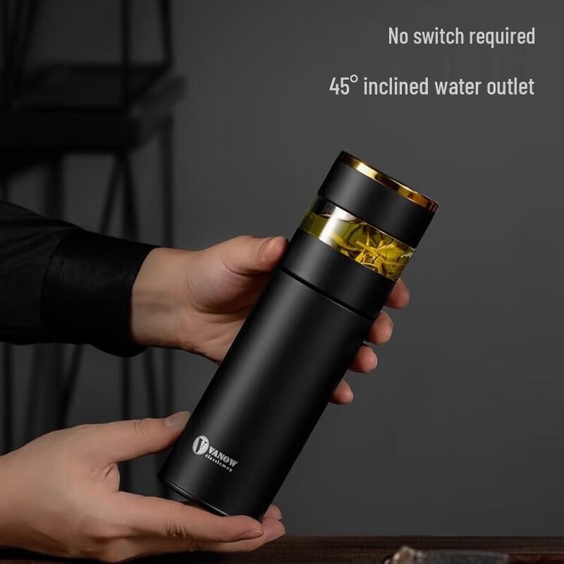 Vanow Smart Insulated Glass Tea Infuser Bottle