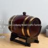 3L Red Wine Oak Barrel Display Ornament for Winery Exhibition