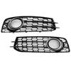 Honeycomb Front Bumper Fog Light Grille Cover Fit A3 8P S-Line 2009-2012