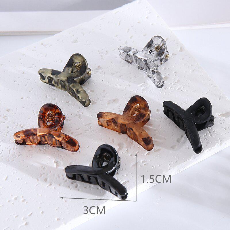 Coffee-Colored Matte Claw Clip for Wispy Bangs - Small Hair Accessory for Top of Head or Side Decoration