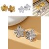 Unique High-end Design Vintage Gold Plated Floral Earrings For Women