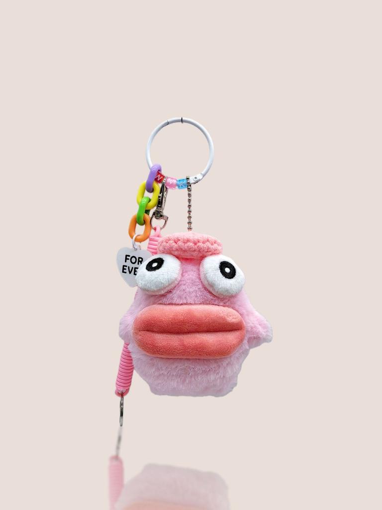 Cartoon Ugly Cute Frog Pendant Doll Funny Big Eyes Sausage Mouth Frog Bag Pendant Keychain