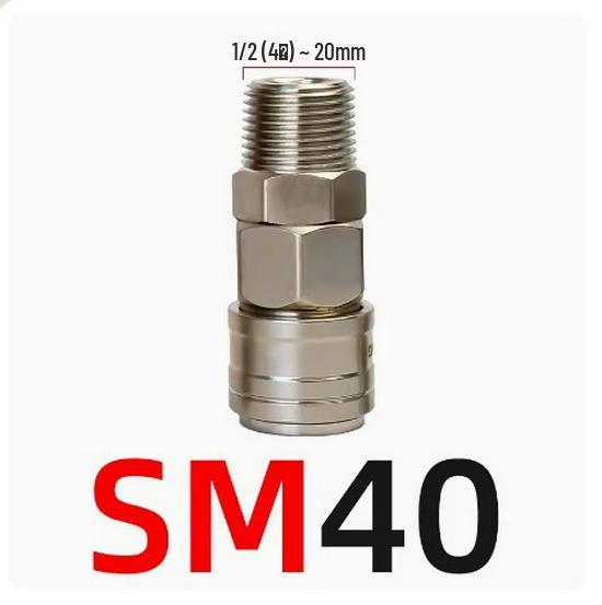 C-Type Self-Locking Air Hose Quick Connector for Compressors & Pneumatic Tools