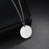 2024 Trendy European & American Stainless Steel O-Shaped Women's Necklace with Laser Engraved Logo