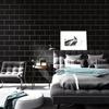 40cm Decorative Walls Paper Wall Stickers Adhesive Wall Wallpaper Waterproof and Anti Fouling Living Room Black Brick Pattern
