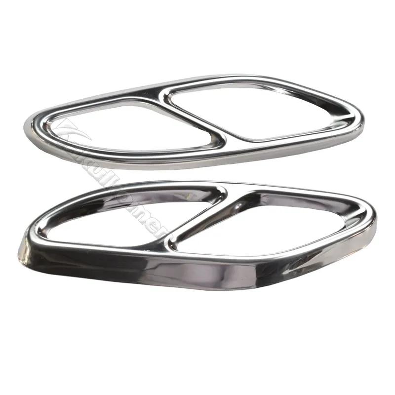 Fit For Mercedes Benz A B C E GLC GLE Class W176 W246 W205 W213 AMG Car Styling Stainless Steel Exhaust Pipe Cover Trim