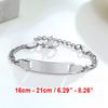 Vnox Mom Daughter Anti Allergy Stainless Steel Baby Bracelets Personalize Name Birth Date Bar Custom Girls Boys Baptism Gifts