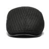 Autumn Winter Plaid Forward Hat Men's Thick Warm Cotton Hat Outdoor Middle-Aged and Elderly Ear Protection Cap Woolen Hat