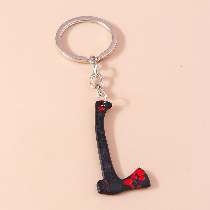 Bloody Resin Saw Knife Keychain Halloween Key Ring Pendants for Car Key Holder DIY Key Chain Jewelry Gift