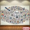 Creative Science Doodle Backdrop, Innovation & Education Photo Booth Banner