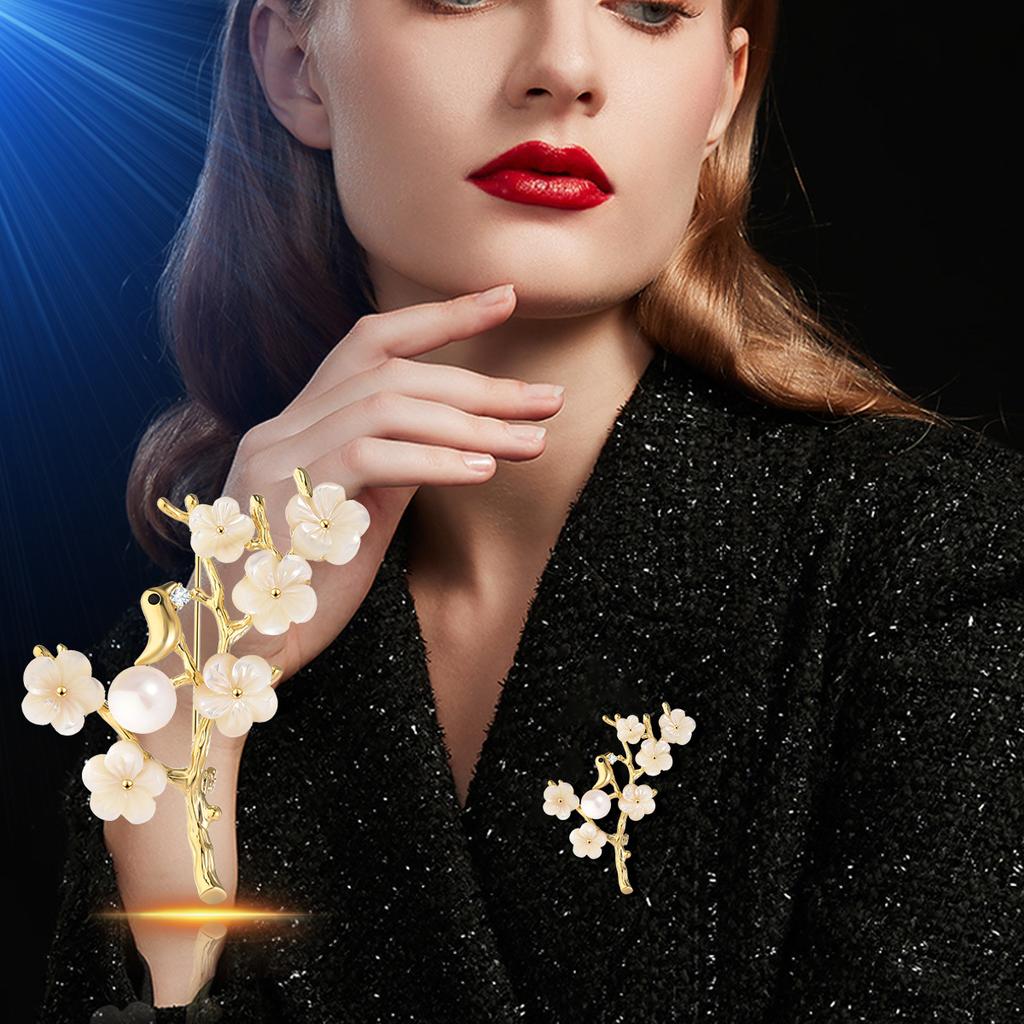 Senior Brooches Flower Leaf Brooch Pins for Women Suit Pendant  Fashion Brooches Jewelry