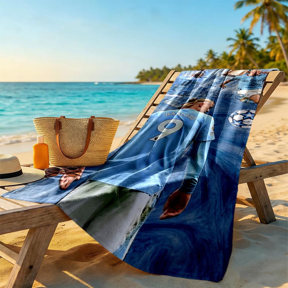 Haaland Customize Text Beach Towel Quick-Dry Soft Microfiber Portable for SwimmingBeachCamping Travel Beach AccessoriesGym