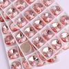 High Quality Rivoli 80+ Colors Rhinestones Crystal AB Sew-on Glass Gems Clothing Flatback Sewing Stones Women Bling Bling Shine