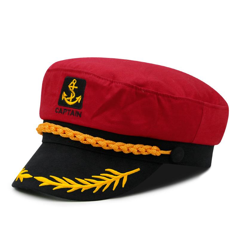Wheat Ear Embroidery Captain Hat Men 