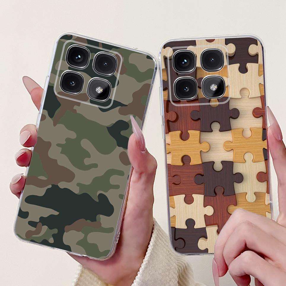 Phone Case For Xiaomi Mi 14T Pro Mi14T Cool Style Tiger Dragon Pattern Clear Soft Silicone TPU Back Cover Xiaomi 14t 5G Coques