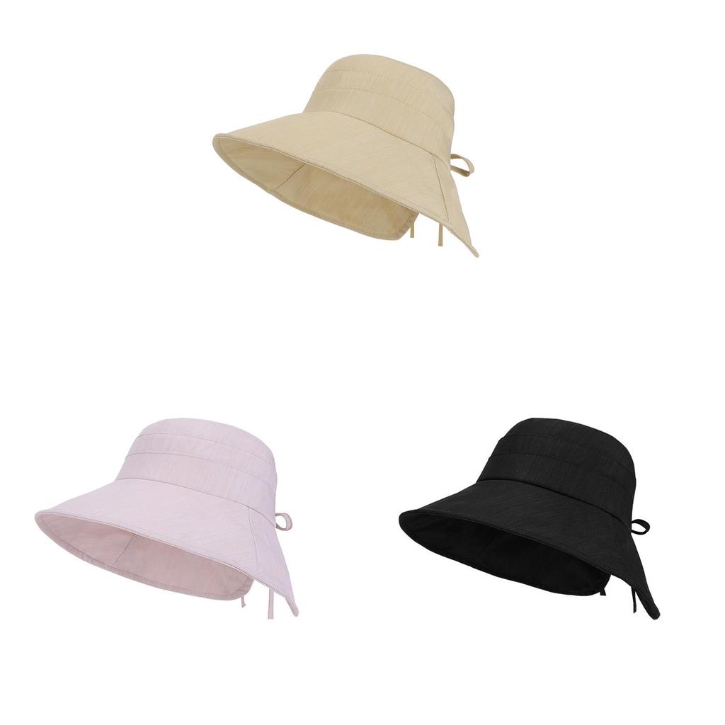 Summer Outdoor Sun Hat With Large Brim And Breathable Polyester For Women