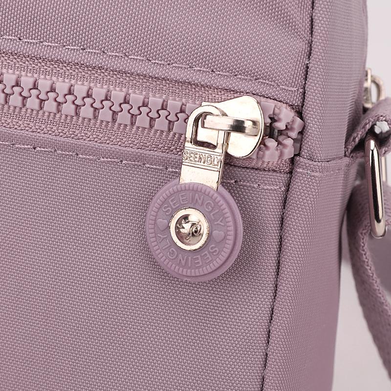 Women's Crossbody Bag Nylon Commuter Coin Purse Multi-Compartment Mobile Phone Bag