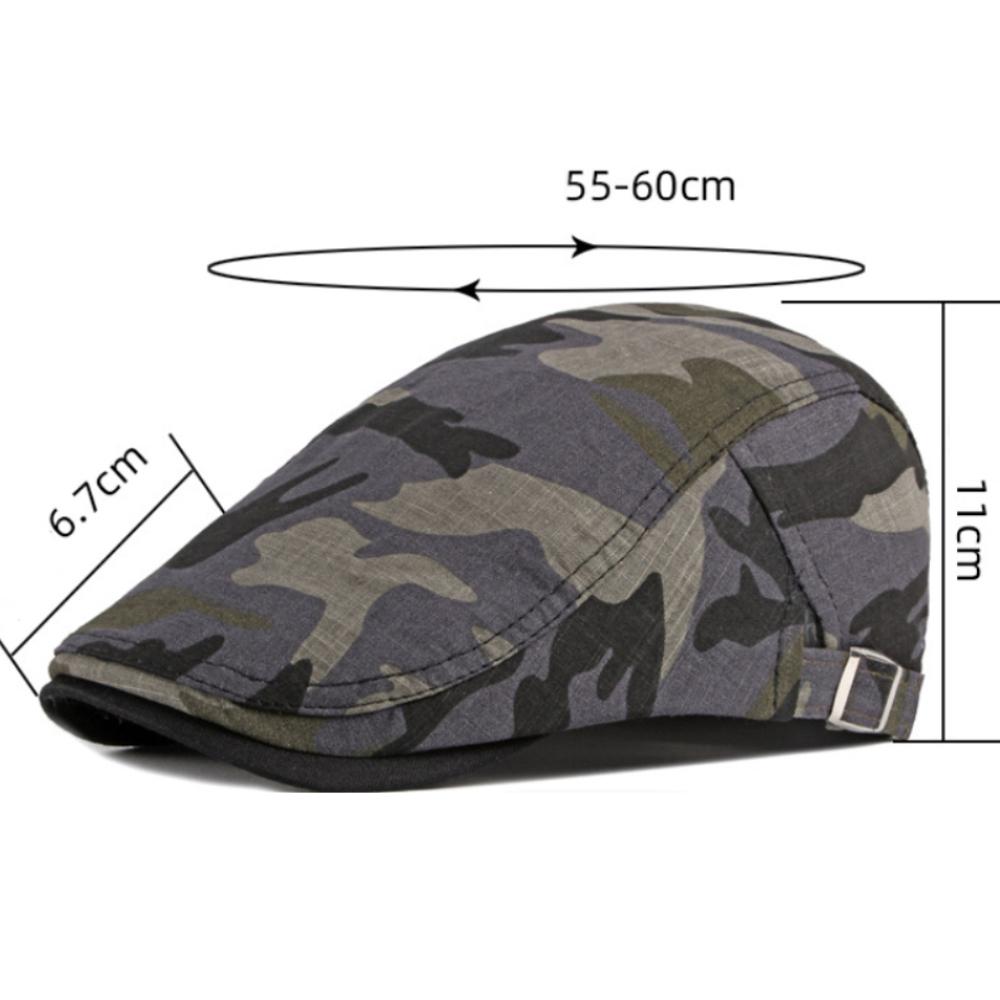 HT3011 Mens Berets Women Camouflage Ivy Flat Sun Cap New Male Female Artist Painter Beret Hat Adjustable Spring Summer Beret Cap
