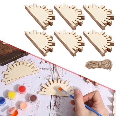 30x Unfinished Wood Pieces,Blank Slices,Wooden Board,Blank Pieces,Wooden Tags Slices,for Model