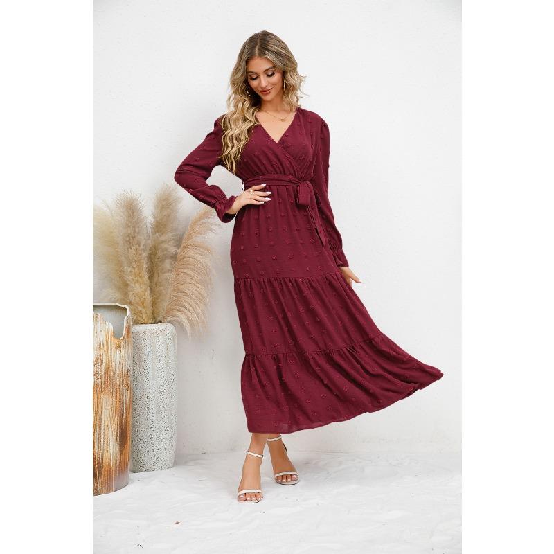 Einfarbiges Swing-Freizeitkleid