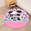 Luluca Panda Printed Round Rug Carpet Chair Rug Area Rug Entryway Doormats,for Office Chair Living Room Bedroom Kitchen Room.