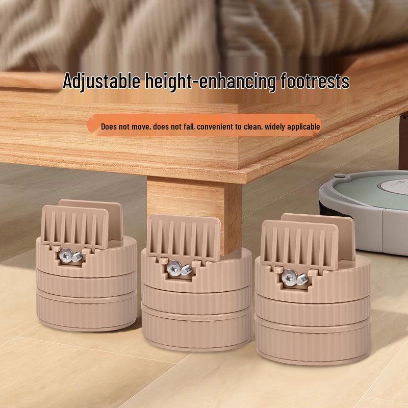 Adjustable Anti-Slip Table Leg Heightening Pads for Furniture, Coffee Tables, and Washing Machines