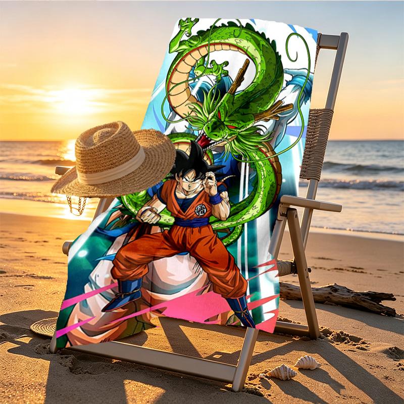 DRAGON BALL Print Beach Towel Design, Soft, Lightweight. for Home Bathroom, Spa, Pool, Yoga, Surfing, Camping, Gift for Family, Friend