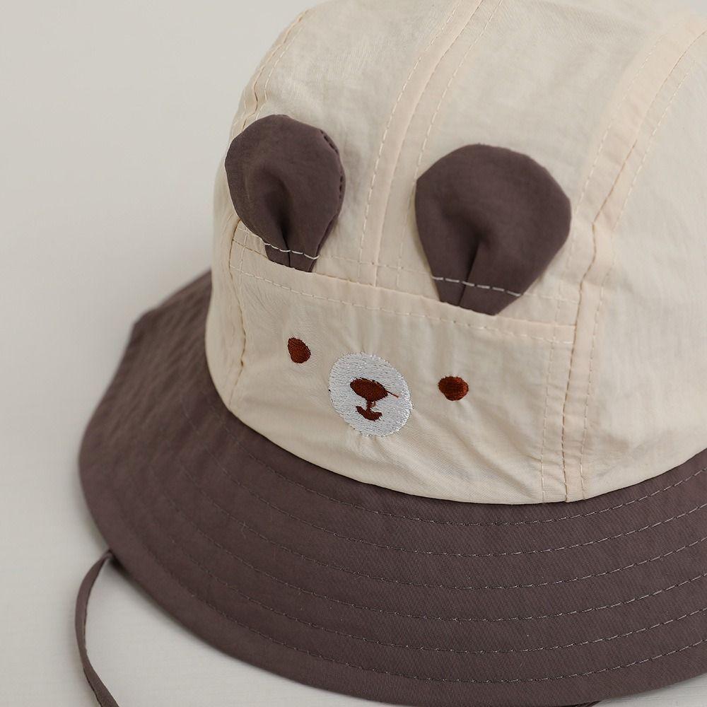 Cute Ear Boys Girls Sunhat Cartoon Animal Fisherman Caps Korean Baby Bucket Cap  6-24Month