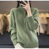 Spring Autumn and Winter Cardigan Women's Stand-up Collar Zipper Cardigan Thickened Cardigan Jacket Knit Sweater with Lazy Style