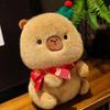 Christmas Capybara Santa Plush Toy Pillow for Kids