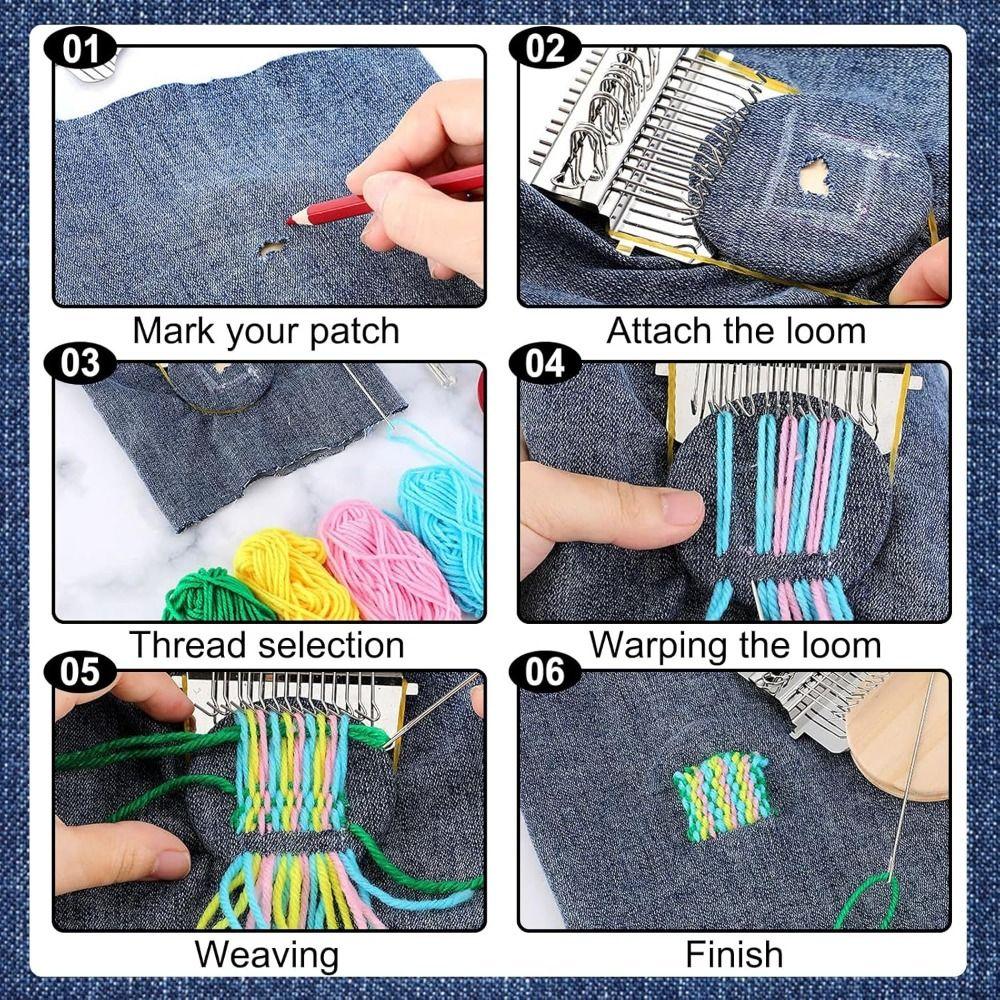 12/14 Hook Mini Loom Machine Metal Tool Weaving Loom Kit Weaving Tool Darning Machine  Household