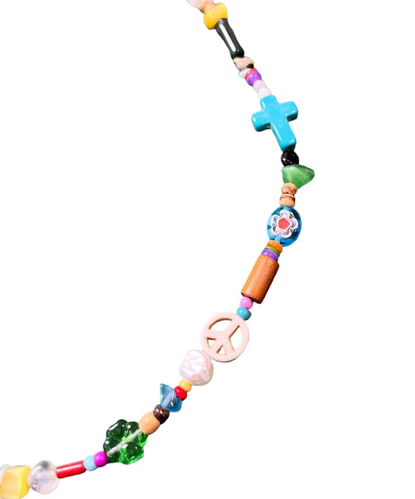 Sk8Er Rock Smiley Multi-Perlen-Halskette (Multi)