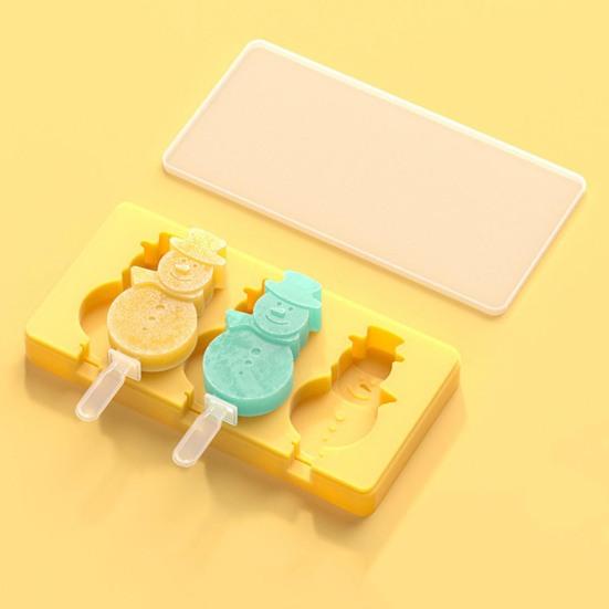 

Yousheng Kids Cartoon Shape Popsicle Molds Food-Grade Silicone Reusable Sticks Non-Stick Design Easy Release Ice Cream Mold Tree зелений
