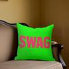 Neon SWAG Square Jacquard Pillow Cover for Sofa Office Waist Cushion Cover Home Decorative Pillowcase