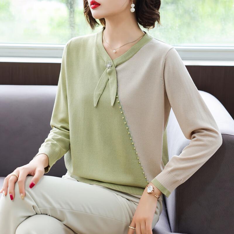 

Жіночий повсякденний в язаний пуловер з довгим рукавом Baolianduo XL