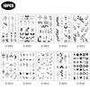 10pcs Finger Temporary Tattoo Sticker Black Butterfly Flower Body Arts Waterproof Magic Mini Pattern Semi Permanent Stickers