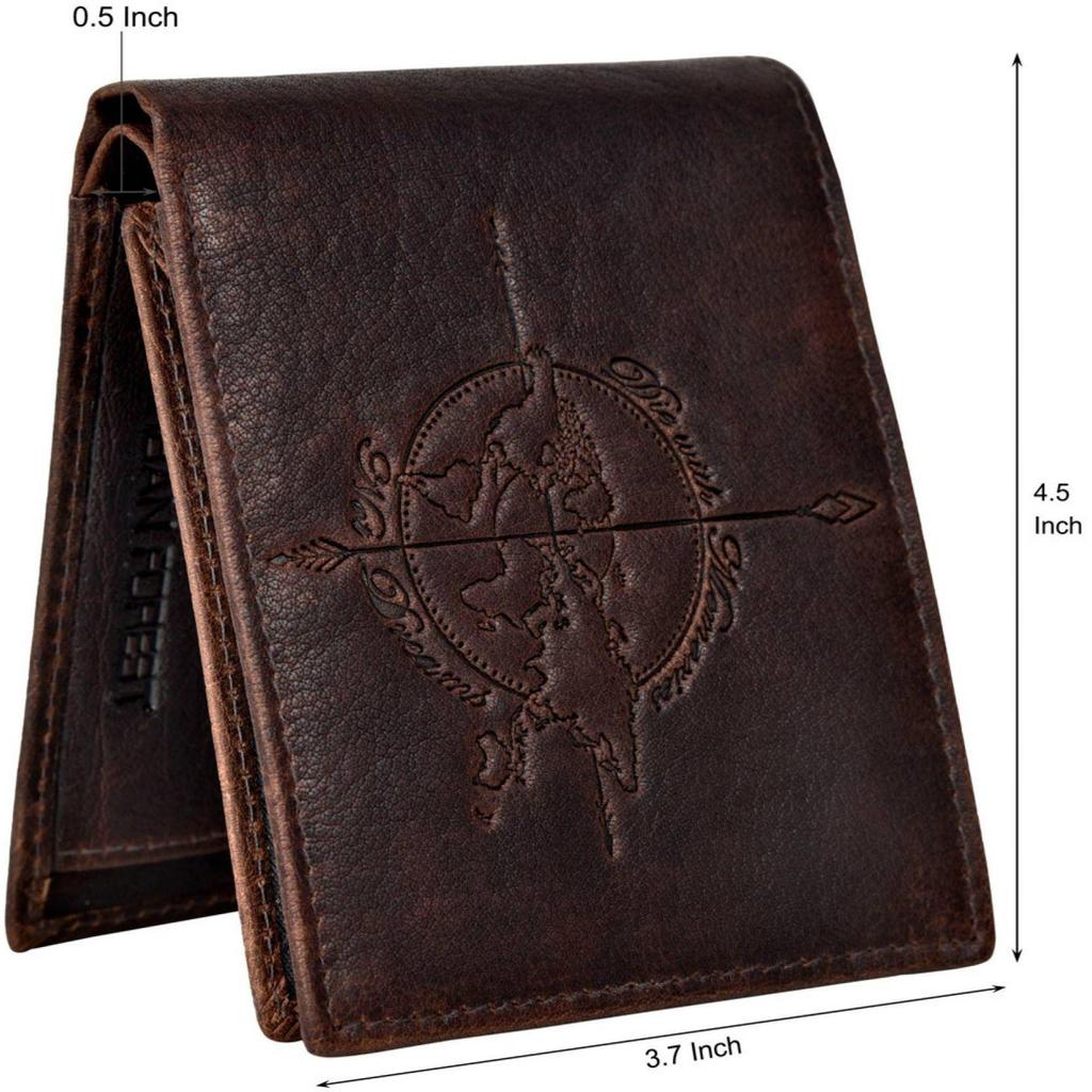 Men Casual Genuine Leather RFID Wallet - Regular Size  (6 Card Slots) Men Wallet