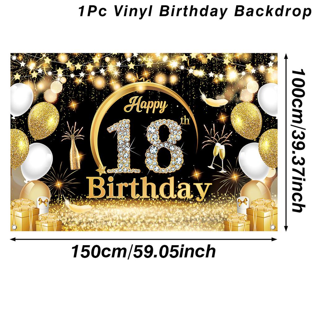 Happy 18th 70th Birthday Party Banner Photography Backdrop 18 70 Years Old Birthday Decorations Supplies Background Banner Photo
